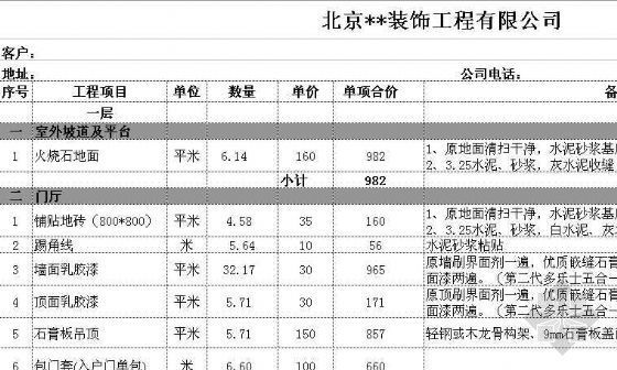 天津装修装潢正规报价单全面解析